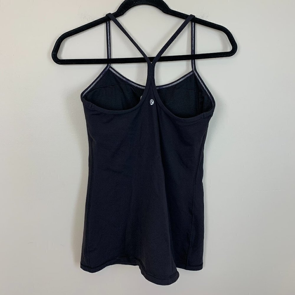 Lululemon Black Power Y Tank - Branded USTA Southern California - Size 8